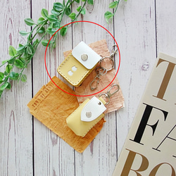 【1個限定特別価格】シフォンアイボリー×ホワイトのスマートキーケース【新型アルト等】【スズキ系】 8枚目の画像