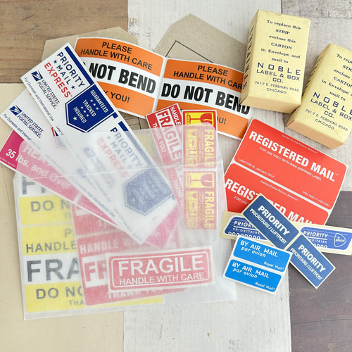 552・エアメール 郵便ステッカー 13種 プライオリティメール 郵便