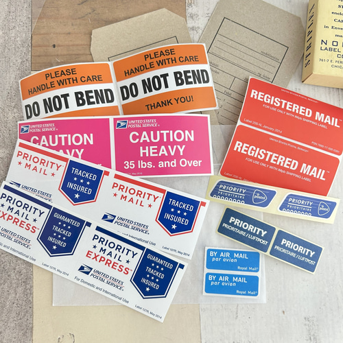 552・エアメール 郵便ステッカー 13種 プライオリティメール 郵便