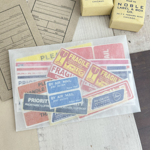 552・エアメール 郵便ステッカー 13種 プライオリティメール 郵便