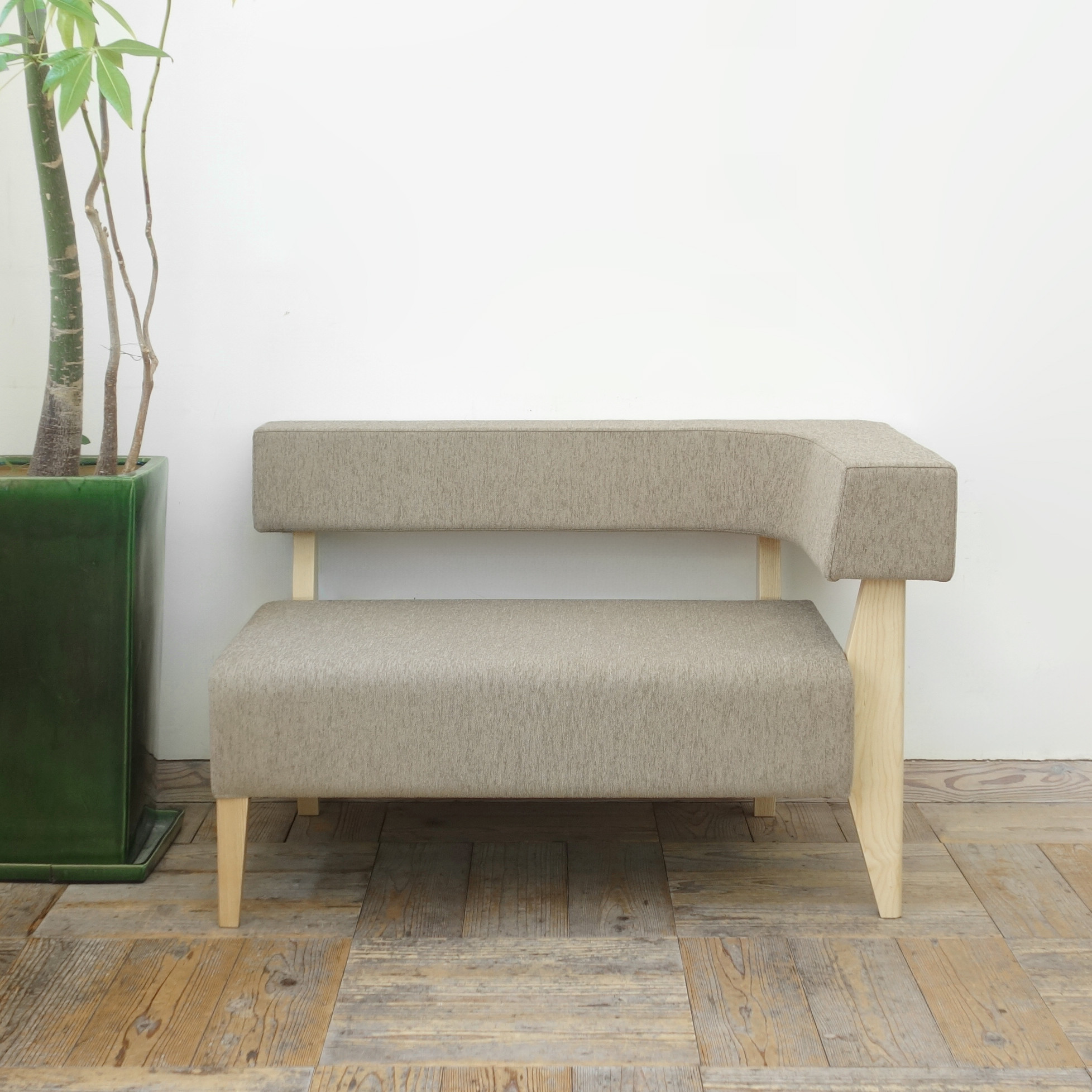 1.5s Border sofa-L(左) (NA×AN-ベージュ)