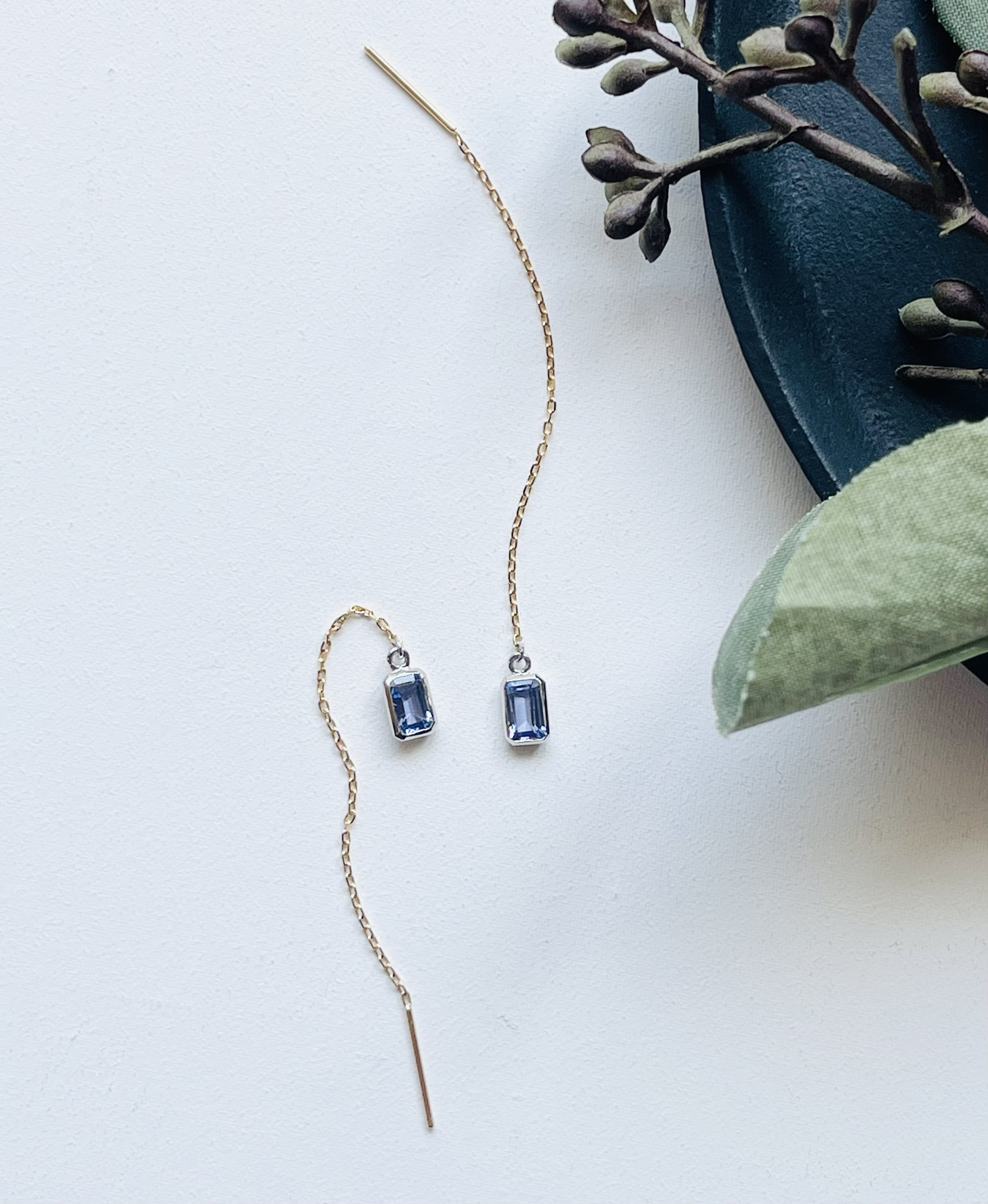 タンザナイト K18 ピアス