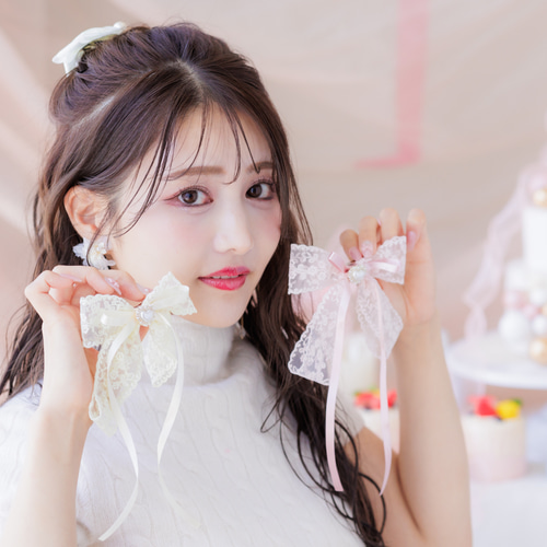 推し活 ヲタ活 ヘアアクセサリー 【選べる2色♪ハートビジュー付き