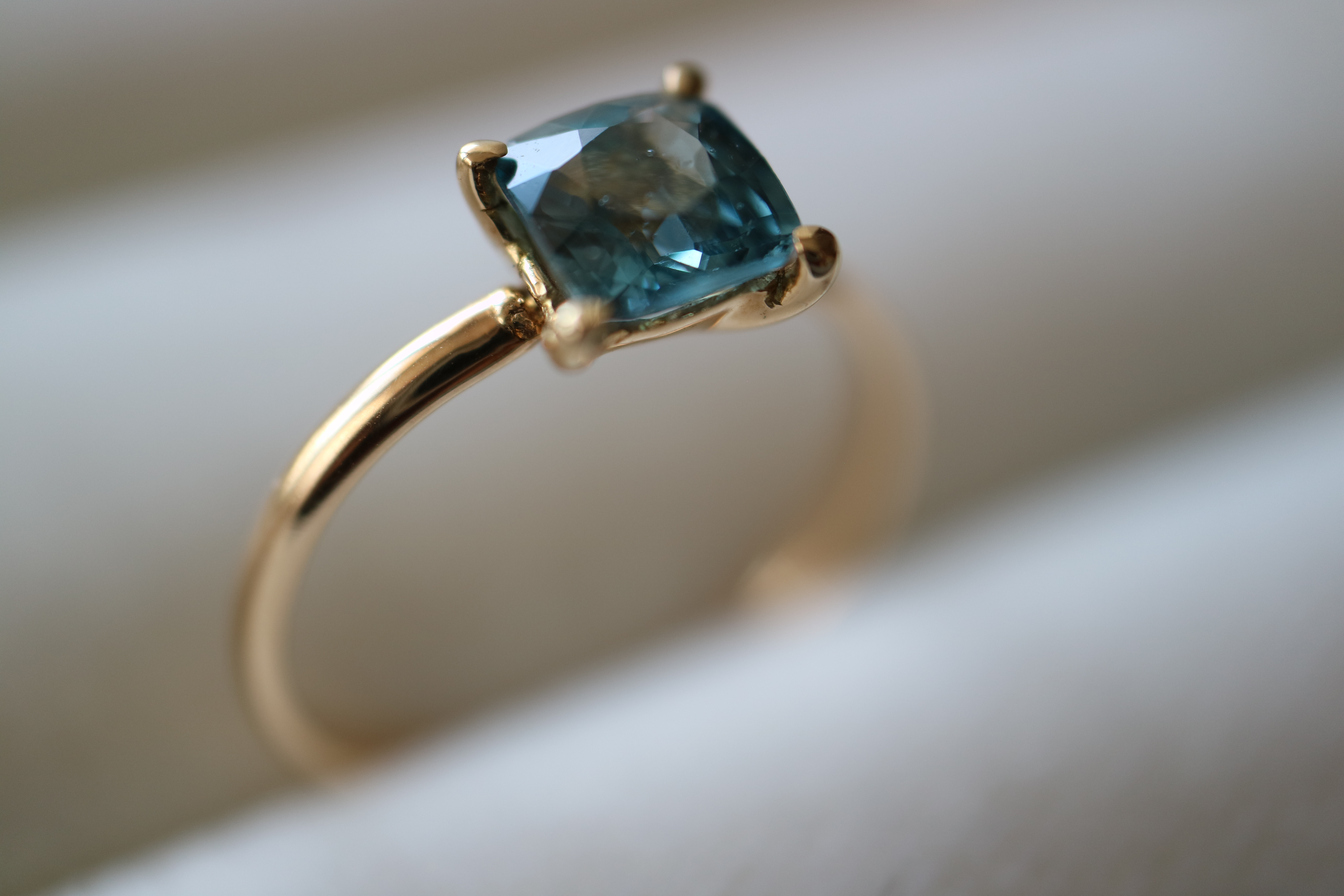 Spinel K18リング -Cobalt blue-(23R-05)