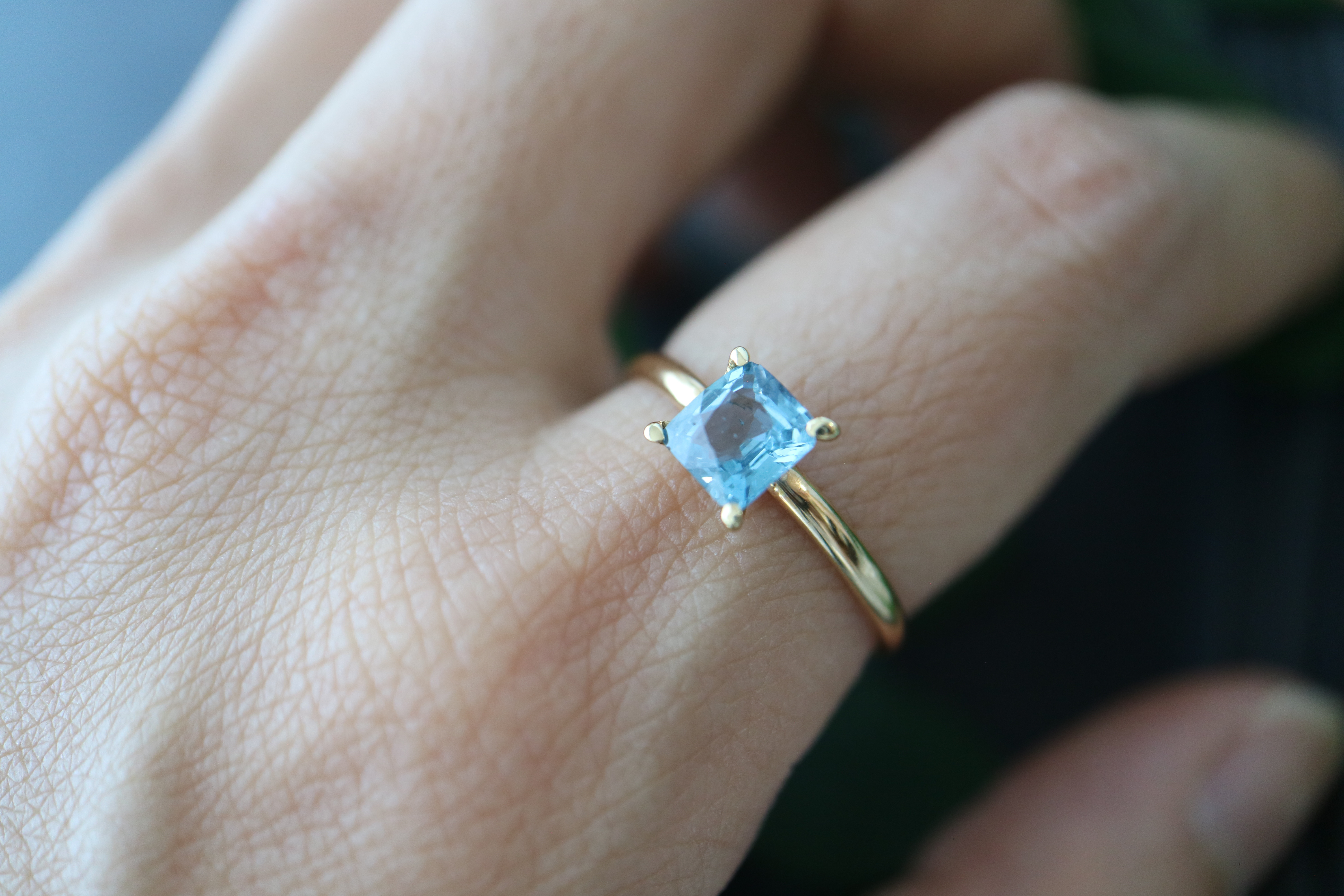 Spinel K18リング -Cobalt blue-(23R-05)