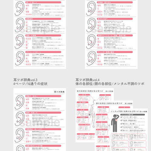 耳ツボジュエリー | 耳ツボ辞典 | 112通り＋αの症状 | B6サイズ