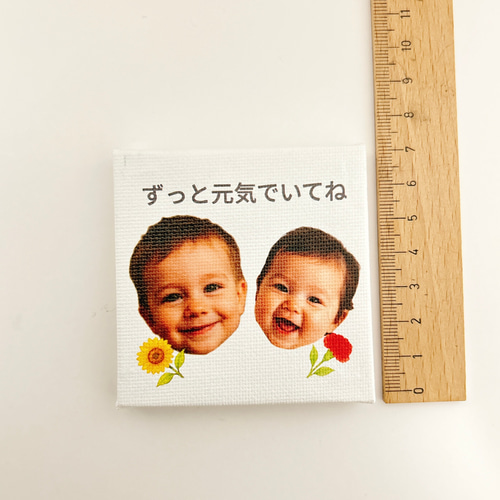 オーダーメイド】お写真×誕生花×メッセージ ミニキャンバスパネル