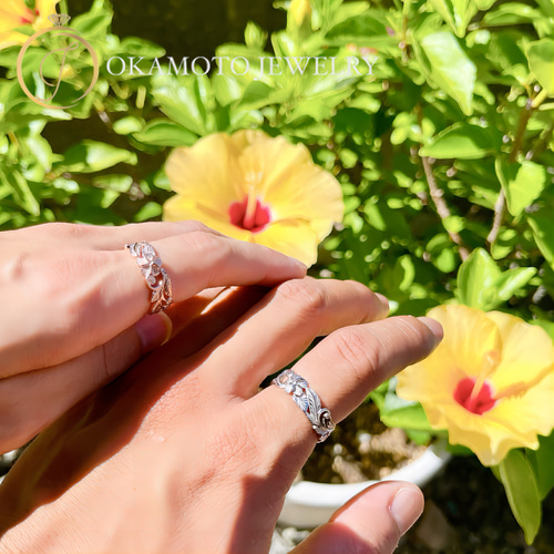 Hibiscus ring.(ハイビスカス)(透かしデザイン)(ハワイアンジュエリー