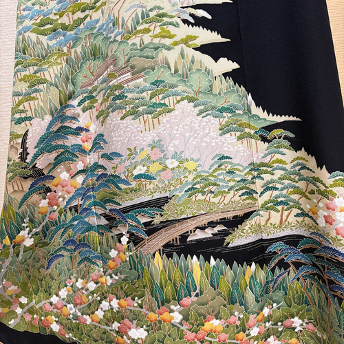 留袖リメイクシルクワンピース 新郎新婦母 結婚式 披露宴 七五三 卒業