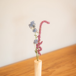 【NEW】紙木と花（しきとはな）Long 丨0.2mmの薄さに削った信州アカマツが織りなす花の器 5枚目の画像