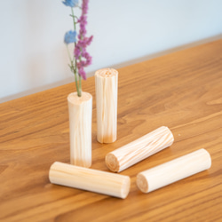 【NEW】紙木と花（しきとはな）Long 丨0.2mmの薄さに削った信州アカマツが織りなす花の器 6枚目の画像