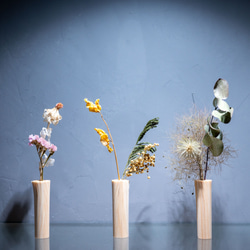 【NEW】紙木と花（しきとはな）Long 丨0.2mmの薄さに削った信州アカマツが織りなす花の器 8枚目の画像