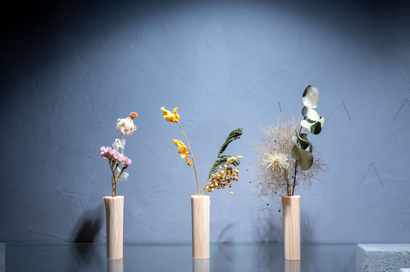 【NEW】紙木と花（しきとはな）Long 丨0.2mmの薄さに削った信州アカマツが織りなす花の器 8枚目の画像