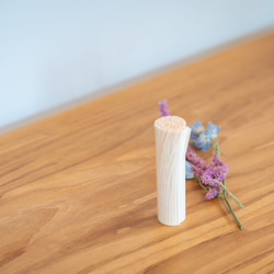 【NEW】紙木と花（しきとはな）Long 丨0.2mmの薄さに削った信州アカマツが織りなす花の器 3枚目の画像