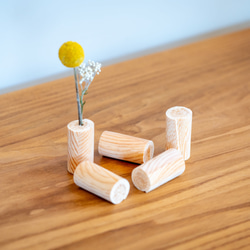 【NEW】紙木と花（しきとはな）Short 丨0.2mmの薄さに削った信州アカマツが織りなす花の器 5枚目の画像