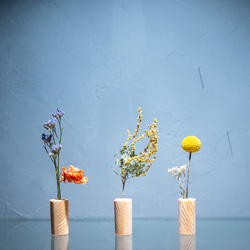 【NEW】紙木と花（しきとはな）Short 丨0.2mmの薄さに削った信州アカマツが織りなす花の器 6枚目の画像