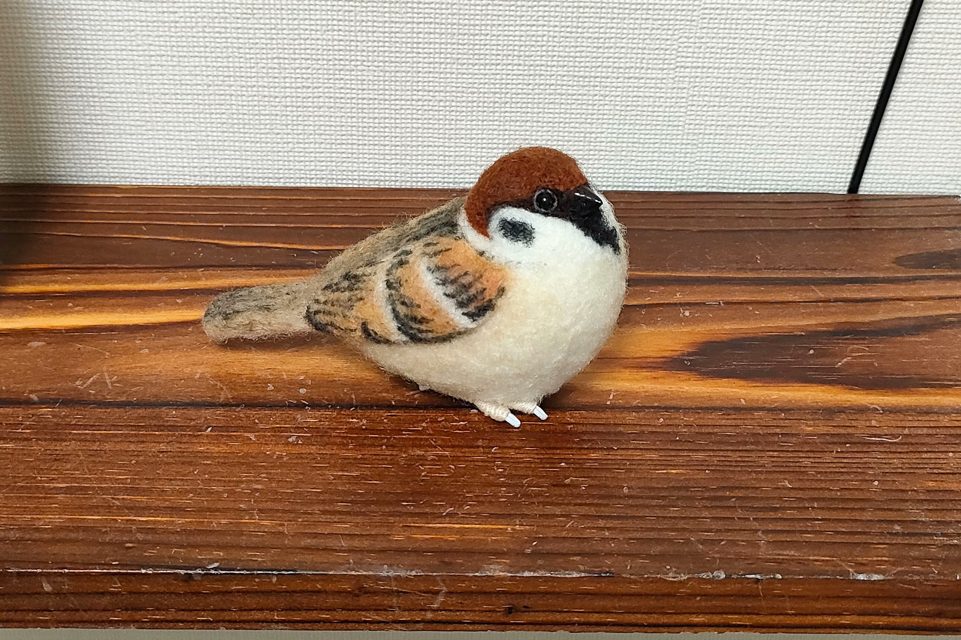 ［完成品］すずめ　羊毛フェルト