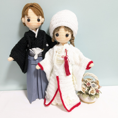 受注制作〉✿和装結婚式 ペアあみぐるみ あみぐるみ Karin✿ 通販