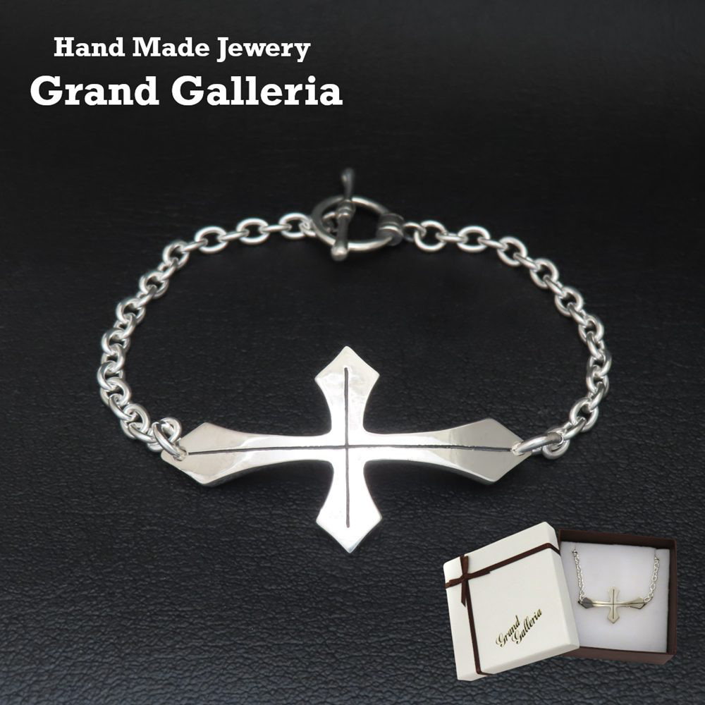 クロスブレスレット 4.0mm シルバー925 【刻印無料】 クロス 十字架 ブレスレット シルバー