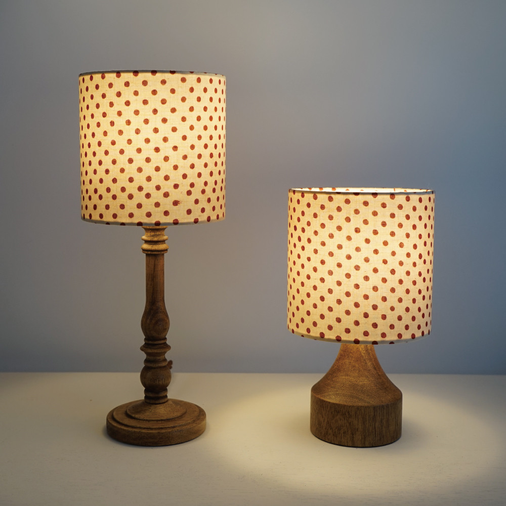 ◆HappyLamp◆S・Mサイズ/ドット/from London/ブロックプリント/スタンドランプ/照明