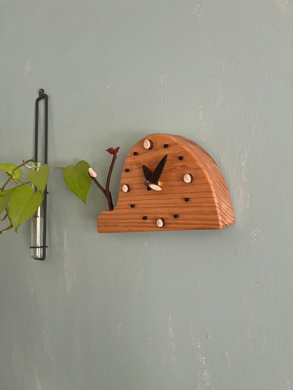 里山clock‥小鳥のペア　掛け時計にも置き時計にも 3枚目の画像