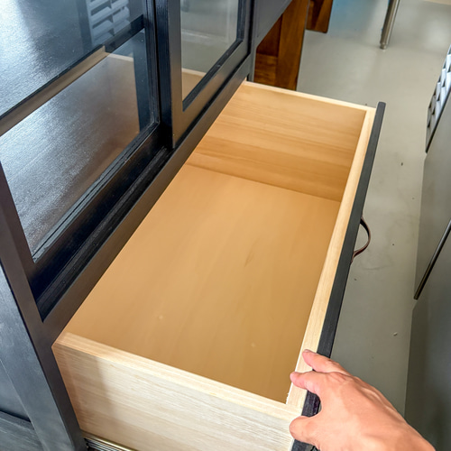 ドーナツ屋さん向けレジカウンターセット（W3900ブラック）レジ台＋