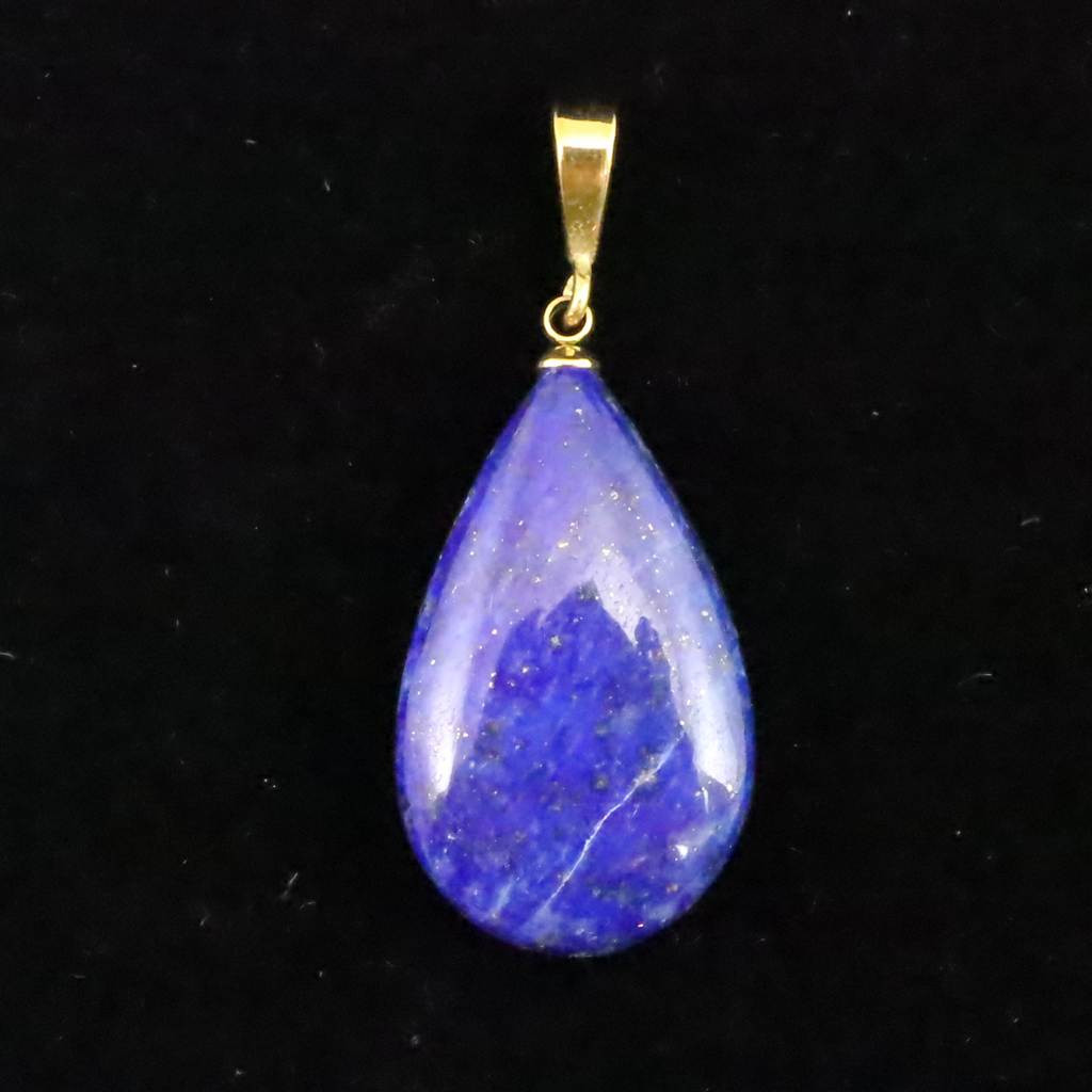 ラピスラズリ 26mmペアシェイプ ペンダント 6.1g #94786