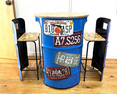 ドラム缶リメイクテーブル&チェア 机・デスク SEA FLOWER 通販