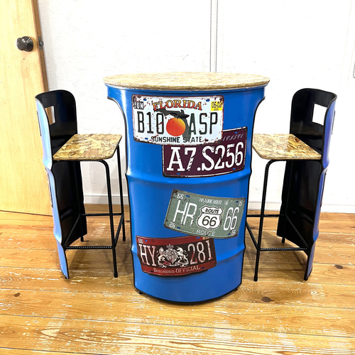 ドラム缶リメイクテーブル&チェア 机・デスク SEA FLOWER 通販