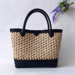 人気カラー グレージュ 【SEA】 かごバッグ 極美品 2023年1番人気デザイン！花柄ミックスSグレージュ 2WAYプラカゴ