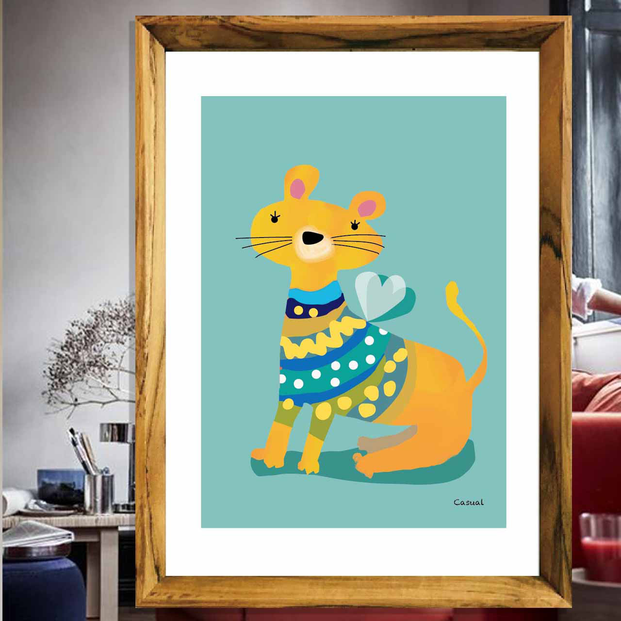 casual ネコ　送料無料　お気に入り9600件突破　ポスター　アートポスター　アート/sei検索新着順　3146