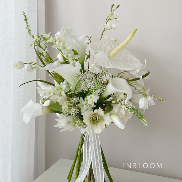 milky color bouquet アーティフィシャルフラワーブーケ milky color