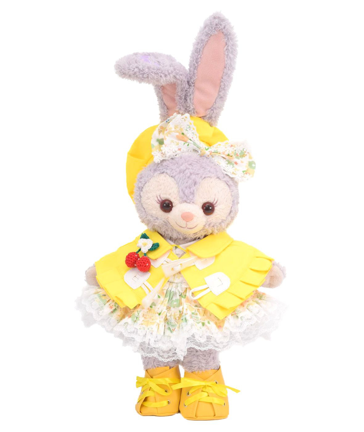 ステラルー 服 着せ替え コスチューム ダッフルケープ付花柄ドレス イエロー 本体無 Sサイズ用 送料無料