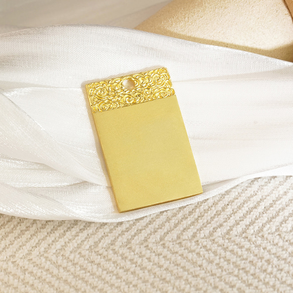 無地プレートチャーム P112H25626-W （4週間発送） 無地プレートチャーム P112H25626-W （4週間発送） 無地プレート