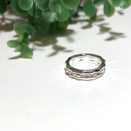 PinkySize 純銀製＊ドットデザインピンキーリング