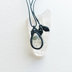 ブルーハックマナイト・マクラメペンダントdr ネックレス・ペンダント