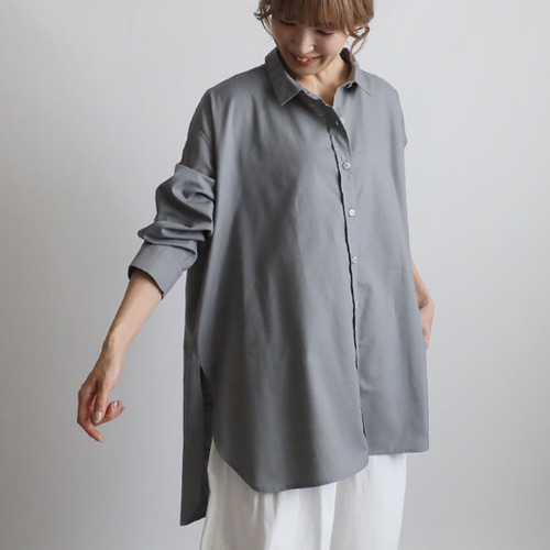 おっ　本麻  100 ％  半袖シャツ + ロングパンツM トスコ製 80／1×40／－C／L山百合柄JQ ドルマン袖シャツ