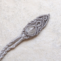 ラピスラズリ天然石マクラメネックレス mac428エスニックアジアンエキゾチックな金属アレルギーフリーアクセサリー 6枚目の画像