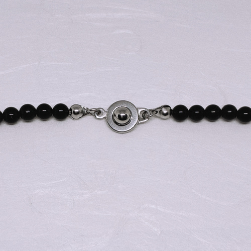 AAAモリオン4mmネックレス38cm 黒水晶 幸運を呼ぶ 強力に守る 持ち主を