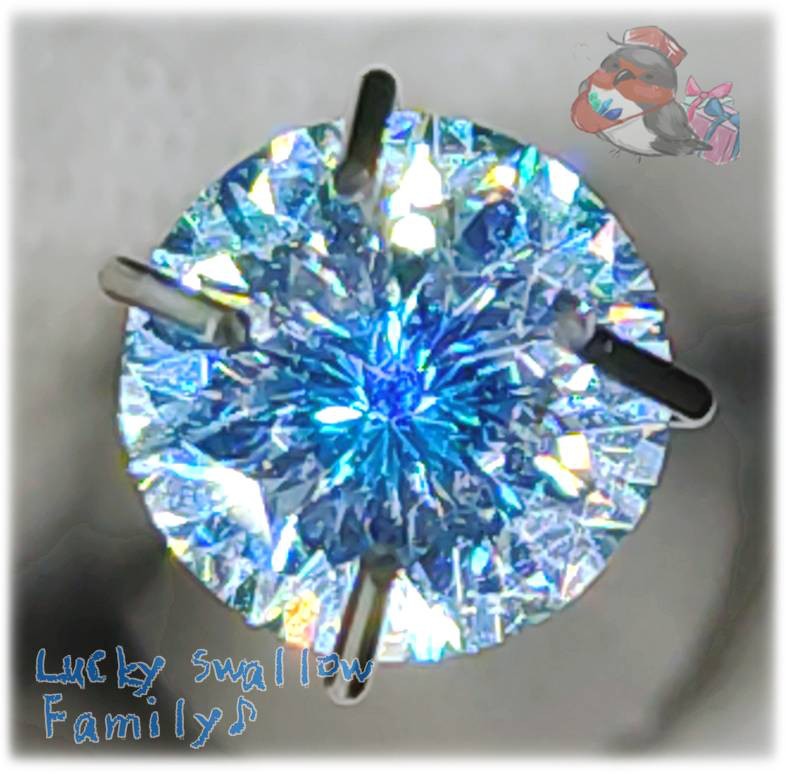 ◆ 1点もの ” 幻想鉱石：お守り石 / プレーン ” 高級品 6 mm ラウンド 人工強化ジルコニア 7050