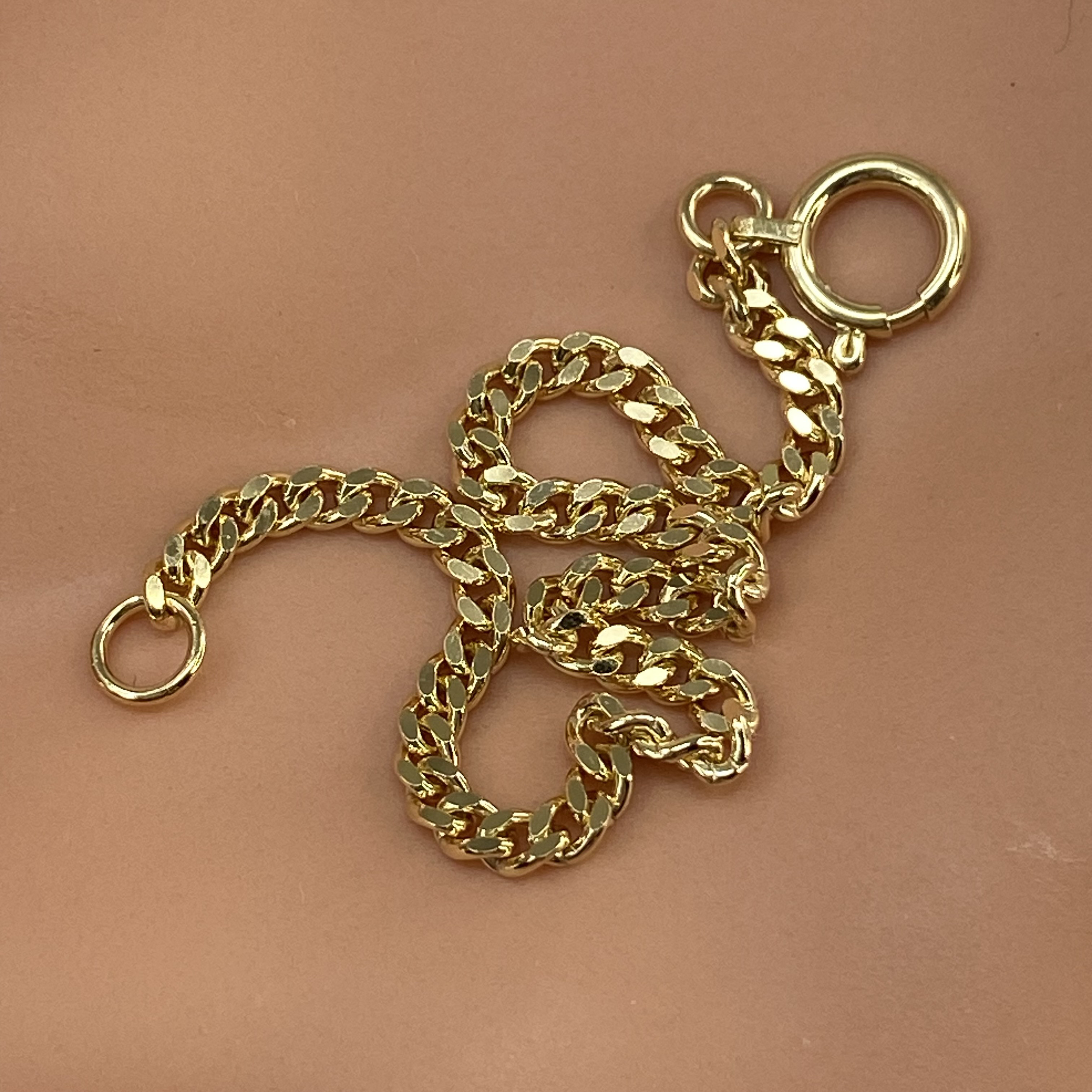 【オリジナル】K18YG 幅2.1ミリ 喜平延長アジャスター（引き輪付き）