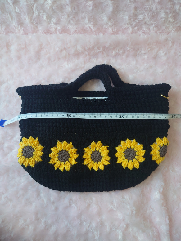 ひまわりモチーフベージュバック 10枚目の画像