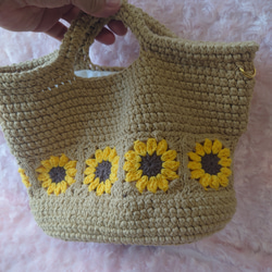 ひまわりモチーフベージュバック 9枚目の画像