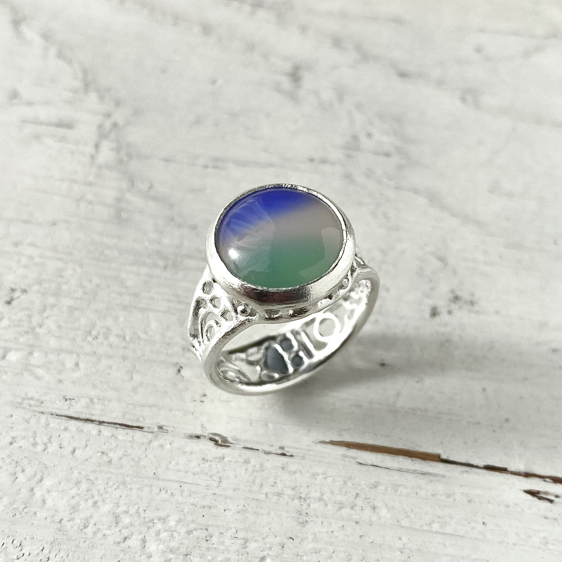 ピクチャーアゲートの指輪