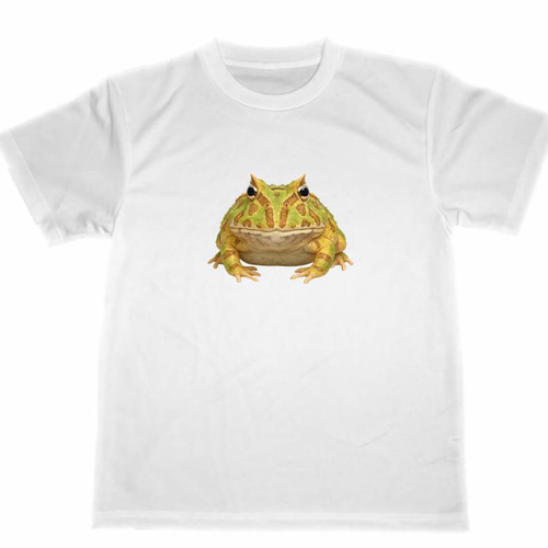 ドライ Tシャツ ツノガエル 蛙 カエル ペット グッズ Tシャツ 5つ星