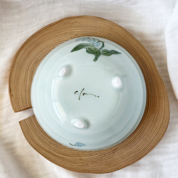 チコロット❤️三つ足浅鉢❤️すべて手描き❤️染付け❤️一品盛り❤️中鉢❤️フリーボウル❤️bowl❤️モチーフいっぱい 9枚目の画像