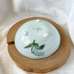 チコロット❤️三つ足浅鉢❤️すべて手描き❤️染付け❤️一品盛り❤️中鉢❤️フリーボウル❤️bowl❤️モチーフいっぱい 8枚目の画像