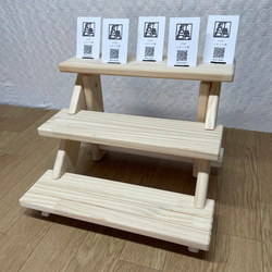 【3点セット】ディスプレイ台　折りたたみコの字ラック 折りたたみコの字ラック3点セット】刻印サービス/ディスプレイ台