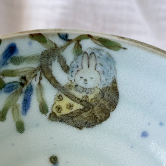 チコロット❤️三つ足浅鉢❤️すべて手描き❤️染付け❤️一品盛り❤️中鉢❤️フリーボウル❤️bowl❤️かぐや姫 9枚目の画像