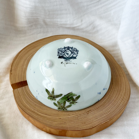 チコロット❤️三つ足浅鉢❤️すべて手描き❤️染付け❤️一品盛り❤️中鉢❤️フリーボウル❤️bowl❤️かぐや姫 7枚目の画像